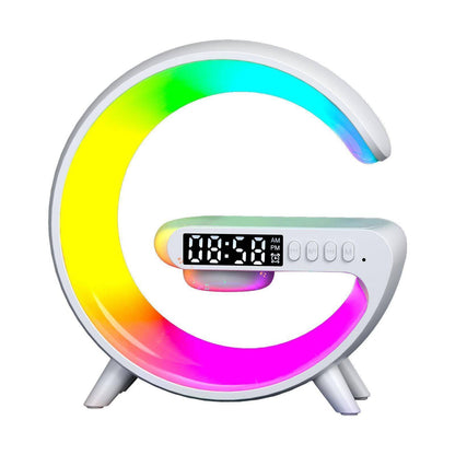 Smart G Lamp: Night Light, Bluetooth Speaker, Wireless Charger & RGB Alarm Clock