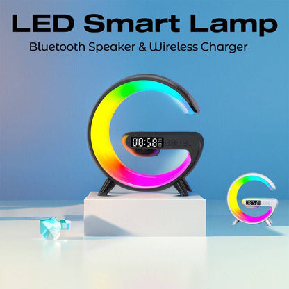 Smart G Lamp: Night Light, Bluetooth Speaker, Wireless Charger & RGB Alarm Clock