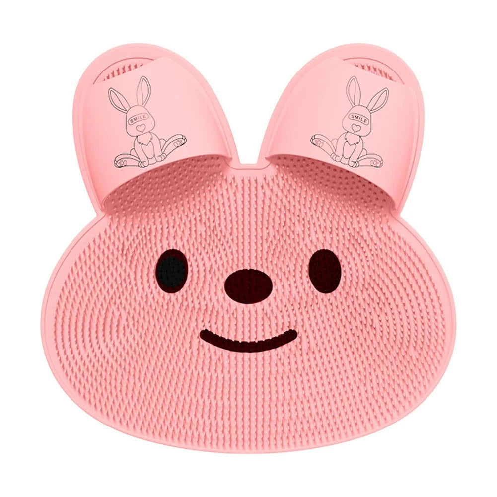 Cute Rabbit Silicone Foot Massage Mat - Non-Slip Shower Pad & Cleaning Tool