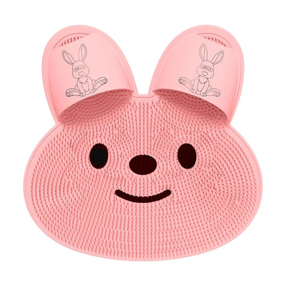 Cute Rabbit Silicone Foot Massage Mat - Non-Slip Shower Pad & Cleaning Tool