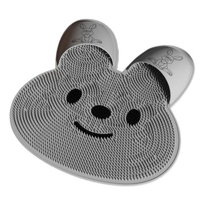 Cute Rabbit Silicone Foot Massage Mat - Non-Slip Shower Pad & Cleaning Tool