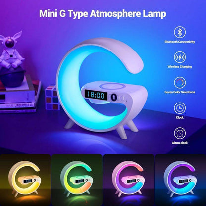 Smart G Lamp: Night Light, Bluetooth Speaker, Wireless Charger & RGB Alarm Clock